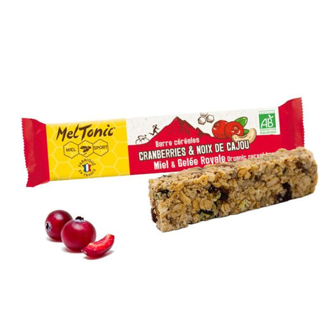 Barre céréales bio Meltonic cranberries/noix de cajou - move-nutri - Meltonic