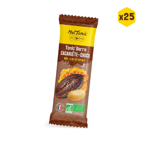 Barre énergétique bio Meltonic Cacahuète Choco Pack de 25