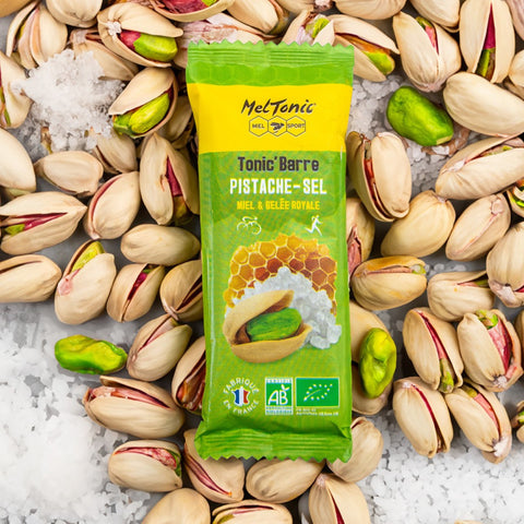 Barre énergétique bio Meltonic pistaches/fleur de sel Pack de 25x