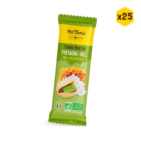 Barre énergétique bio Meltonic pistaches/fleur de sel Pack de 25x