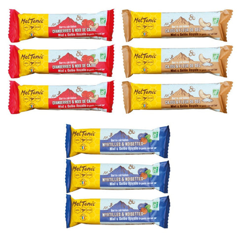 Assortiment 9 barres céréales Bio Meltonic