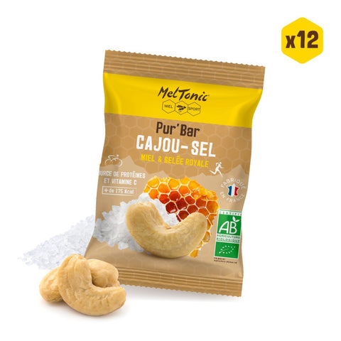 Pur'Bar bio Meltonic noix de cajou/sel Pack de 12